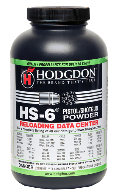Hodgdon HS61 Smokeless Powder HS-6 Pistol/Shotgun Multi-Caliber 1 lb