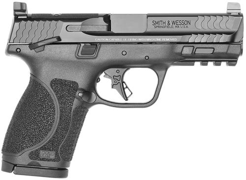 Smith & Wesson 14099 M&P M2.0 *MA Compliant Compact 9mm Luger 10+1 4" Black Armornite Stainless Steel Barrel, Black Cerakote Optic Cut/Serrated Stainless Steel Slide & Polymer Frame w/Picatinny Rail