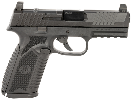 FN 66101379 510 MRD Full Size 10mm Auto 15+1, 4.10" Black Target Crown Steel Barrel, Black PVD Optic Cut/Serrated Steel Slide & Polymer Frame w/Picatinny Rail, Ambidextrous