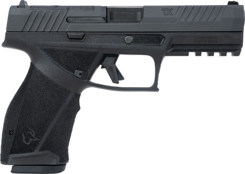 Taurus  TX 9  Full Size 9mm Luger 17+1 4.50" Black Barrel, Black Nitride Alloy Steel Optic Ready/Serrated Slide, Black Stainless Steel Frame w/Picatinny Rail, Interchangeable Backstrap Grip