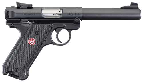 Ruger 40183 Mark IV Target *CA Compliant 22 LR 10+1 5.50" Blued Bull Barrel, Blued Aluminum Frame, Black Checkered Polymer Grip, Right Hand
