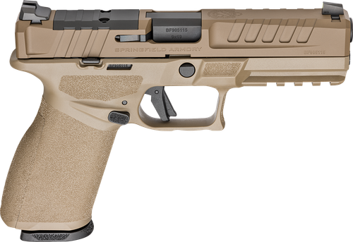 Springfield Armory EC9459FU Echelon  9mm Luger 20+1 4.50" Black Melonite Steel Barrel, Flat Dark Earth Cerakote Optic Ready/Serrated Steel Slide & Polymer Frame w/Picatinny Rail Textured Grip