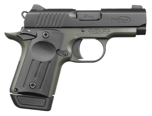 TriStar 85714 Protege X  Sub-Compact Frame 9mm Luger 7+1 3.20" Black Steel Barrel, Black Cerakote Serrated Steel Slide, OD Green Cerakote Frame, Black Polymer Grip