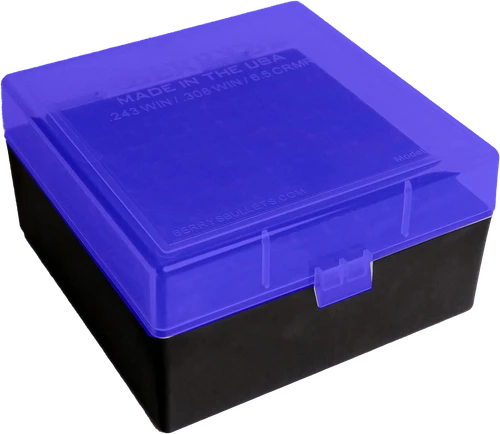 Berry's 87439 Ammo Box  Blue/Black Polypropylene 100rd