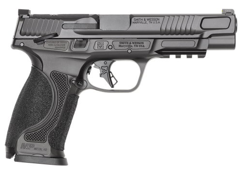 Smith & Wesson 14673 M&P M2.0 Metal 9mm Luger 10+1 5" Black Armornite Stainless Steel Barrel & Optic Ready/Serrated Slide, Black Armornite Stainless Steel Frame w/Picatinny Rail, Interchangeable Palms