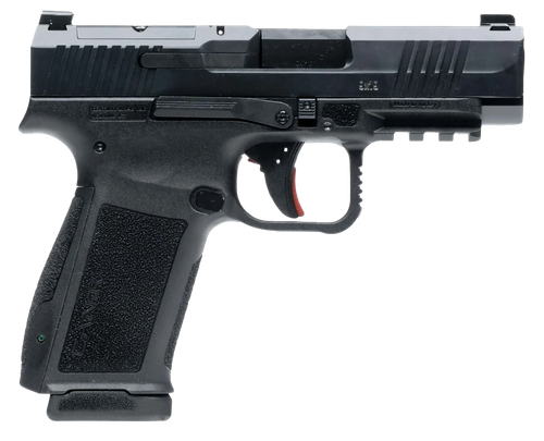 Canik HG7883N Mete MC9LS Sub-Compact Frame 9mm Luger 17+1 3.64" Black Steel Barrel, Black Nitride Serrated Steel Slide, Black Polymer Frame w/Picatinny Rail, Interchangeable Backstrap Grip