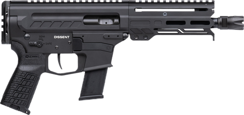 CMMG 45A4C0FAB Dissent MKG 45 ACP 13+1 6.50" Black Nitride Medium Taper Threaded Barrel, CMMG 5.5" M-LOK Handguards, Black Armor Cerakote Aluminum Picatinny Rail Receiver, CMMG Zeroed Grips