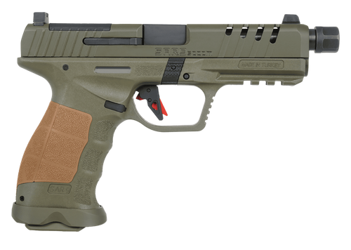 SAR USA SAR9SOCOMOD10 SAR9 SOCOM 9mm 10+1 5.20" Steel Slide OD Green Polymer Grip