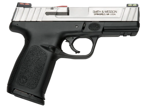 Smith & Wesson 11907 SD VE 9mm Luger Caliber with 4" Barrel, 10+1 Capacity, Matte Black Finish Picatinny Rail Frame, Serrated Stainless Steel Slide, Textured Polymer Grip & HiViz Sights