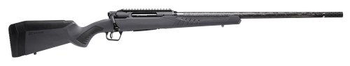 Savage Arms 57897 Impulse Mountain Hunter 6.5 PRC 2+1 24" Carbon Fiber Threaded Barrel Black Aluminum Receiver w/Picatinny Rail, Gray AccuStock Synthetic Stock, Ambidextrous