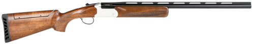 Stevens 23224 555 Compact Trap 12 Gauge 3" 1rd 26" Black Semi-Gloss Vent Rib Barrel, Silver Oiled Turkish Walnut Fixed Adjustable Comb Stock Ambidextrous Hand