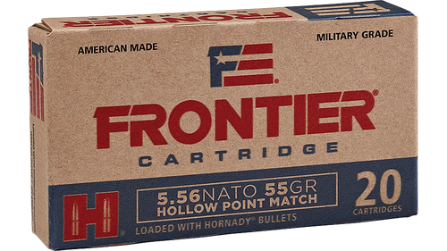 Frontier Cartridge FR240 Centerfire Rifle  5.56x45mmNATO 55gr Hollow Point Match 20 Per Box/25 Case