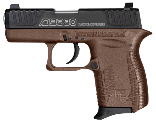 Diamondback DB0100E072 DB380 Gen4 Micro-Compact Frame 380 ACP 6+1, 2.80" Stainless Steel Barrel, Black Nitride Serrated Stainless Steel Slide, Midnight Bronze Polymer Frame w/Beavertail & Grip