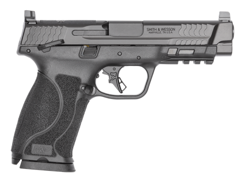 Smith & Wesson 14505 M&P M2.0 Full Size 10mm Auto 10+1 4.60" Black Armornite Stainless Steel Barrel & Optic Cut/Serrated Slide, Black Polymer Frame w/Picatinny Rail, Interchangeable Palmswell Grip