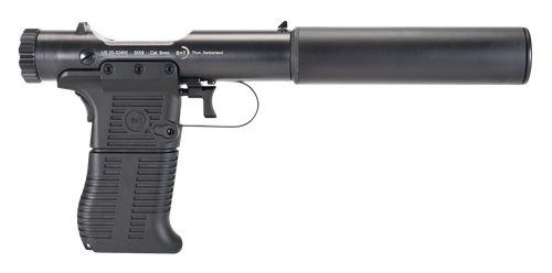 B&T Firearms 410110 Station Six  45 ACP Bolt Action 7+1 3.50" Barrel/5.10" Suppressor, Black Hard Coat Anodized Finish, Black Pre-Scored Grips
