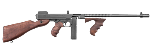 Thompson T1 1927A-1 Deluxe 45 ACP Caliber with 16.50" Barrel, 20+1 Capacity (Stick), Blued Metal Finish, American Walnut Stock Wood Grip Right Hand