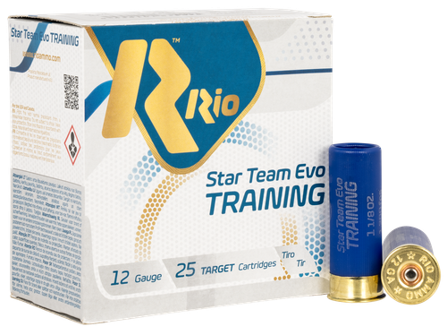 Rio Ammunition STT3275 Star Team EVO Training 12Gauge 2.75" 1 1/8oz 7.5Shot 25 Per Box/10 Case