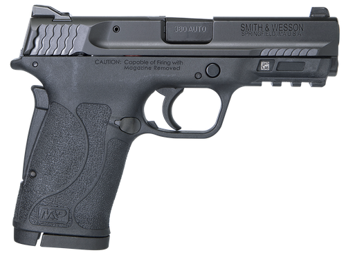 Smith & Wesson 180023 M&P Shield EZ 380 ACP 8+1 3.67" Barrel, Black Polymer Frame With Picatinny Acc. Rail, Black Armornite Stainless Steel Slide, Loaded Chamber Indicator, No Manual Safety