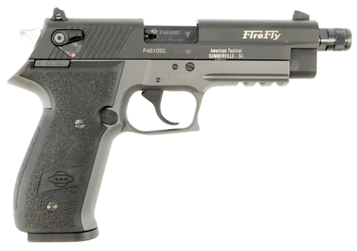 GSG GERG2210TFFS FireFly  22 LR 10+1 4" Steel/Threaded Barrel, Black Serrated Slide, Smoke Zinc Alloy w/Accessory Rail Frame, Black Polymer Grip