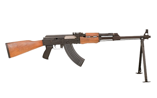 Zastava Arms Usa ZR72762W ZPAP M72 RPK 7.62x39mm 30+1 21" Black Finned Barrel Black, Black Steel Receiver, Fixed Walnut Stock, Detachable Bipod