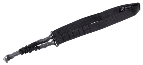 Phase 5 Weapon Systems SLGQD Single Point Sling Black Nylon Strap w/Elastic Shock-Cord 24.50-33.50" OAL Adjustable Bungee