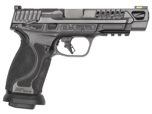 Smith & Wesson 14069 M&P M2.0 Competitor HD 9mm Luger 17+1 5" Overall Black Armornite Stainless Steel Spiral Fluted Barrel, Lightening Cut/Optic Ready/Serrated Slide & Stainless Steel Frame w/Picatinn