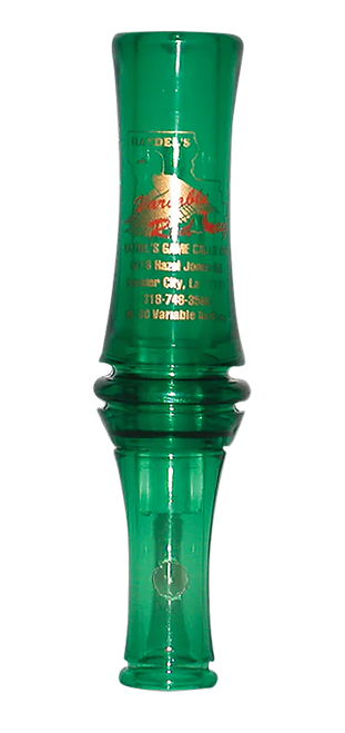 Haydel's Game Calls VR00 "Redleg" Mallard Variable Tone Open Call Double Reed Mallard Sounds Attracts Ducks Green Plastic