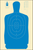 Action Target B27SBLUE100 Qualification Standard Silhouette Paper Hanging 24" x 45" Blue/White 100 Per Box