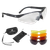 Radians T85RC T-85 Shooting Glass Kit Adult Clear/Smoke Gray/Amber/Copper/Orange Lens Polycarbonate Black Frame