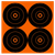 Birchwood Casey 36612 Big Burst Revealing Target Self-Adhesive Paper Black/Orange 6" Bullseye 12 Pack
