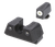 TruGlo TGTG231G1XW Tritium X  Low, White Outline Tritium Front/ Green Tritium Rear/Black Nitride Fortress Frame, Compatible w/Most Glock Except MOS, Front Post/Rear Dovetail Mount