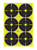EZ-Aim 15355 Splash Reactive  Bullseye Hanging Paper 12" x 18" Black/Yellow Yellow 8 Pack