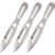 Smith & Wesson Knives SWTK10CP Bullseye Throwing Knives 5" Fixed Dual Edge Spear Point Plain 2Cr13MoV SS Blade, Stainless Steel Handle, Includes Sheath Set of 3, 10" OAL