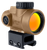 Trijicon 2200327 MRO SD  Coyote Tan 1x25mm 2 MOA Red Dot Reticle Full Co-Witness Mount