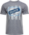 Glock AP96206 Blue Line Tee  Gray Ringspun Cotton/Polyester Short Sleeve Medium