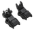 NcStar VMARFLC Pro Series Flip Up Front and Rear Sights  Black Flip Up for AR-Platform