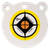 EZ-Aim 15597 Hardrock  6" AR500 Steel Gong Shooting Target .50" Thickness White / Yellow / Black