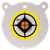 EZ-Aim 15598 Hardrock  8" Black/White/Yellow AR500 Steel Gong, 0.50" Thick, Hanging