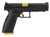 CZ-USA 95180 P-10 F Competition-Ready 9mm Luger 5" 19+1 Overall Black Finish with Inside Railed Steel with Optic Cut Slide, Polymer Grip, Gold Accents & Picatinny Rail