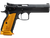 CZ-USA 91266 TS 2  9mm Luger 20+1 5.28" Stainless Bull Barrel, Black Serrated Steel Slide, Black Polycoat Steel Frame w/Beavertail, Orange Checkered Aluminum Grip