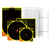 Birchwood Casey 38102 Sharpshooter Stand & Target Kit Standing Paper Black/Yellow 1 Frame/4 Targets