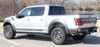 rear angle of 2020 Ford F150 Raptor Rocker Stripes VELOCITOR ROCKER 2018-2021