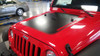 front angle of 2017 Jeep Wrangler Hood Stripe OUTFITTER HOOD 2008-2018