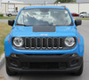 front of blue NEW OE Style! Trailhawk Jeep Renegade Hood Stripes 2014-2021