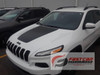 front angle of 2018 Jeep Cherokee Hood Stripes T-HAWK HOOD 2014-2021