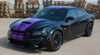 side of black Dodge Charger SRT Wide Body Decals N CHARGE RALLY 2015-2021