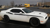 profile of white Scat Pack 2025 Dodge Challenger RT Stripes DUEL 15 2015-2025