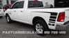 side of white NEW! OE style POWER WAGON Stripes 1500 Ram Truck 2009-2018
