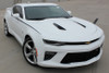 front angle of white 2017 Chevy Camaro Upper Body Stripes PIKE 2016 2017 2018