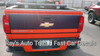 rear of orange Chevy Colorado Tailgate Decals GRAND TAILGATE 2015-2020